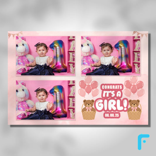 Soft Pink Watercolor Baby Girl