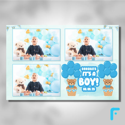 Soft Blue Watercolor Baby Boy