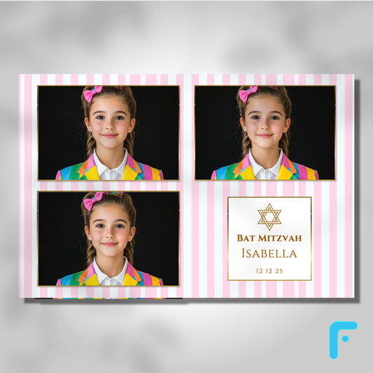 Pink Stripe Bat Mitzvah