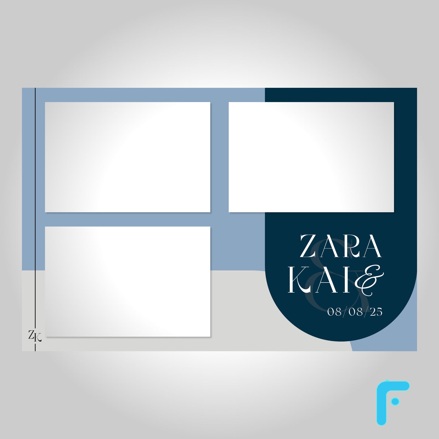 Geometric Tri Tone Wedding