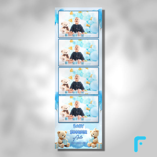 Blue Teddy Bear Baby Boy