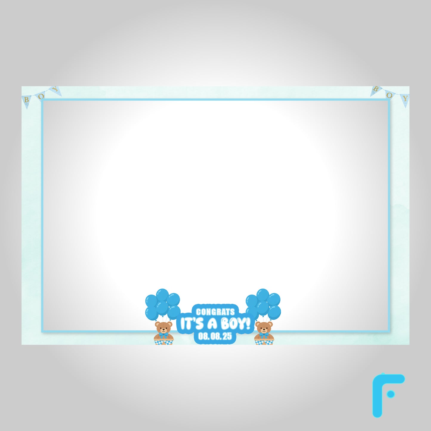 Soft Blue Watercolor Baby Boy