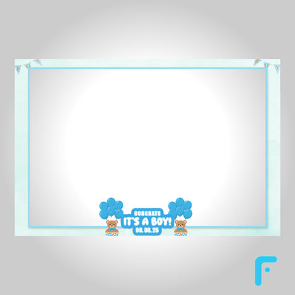 Soft Blue Watercolor Baby Boy