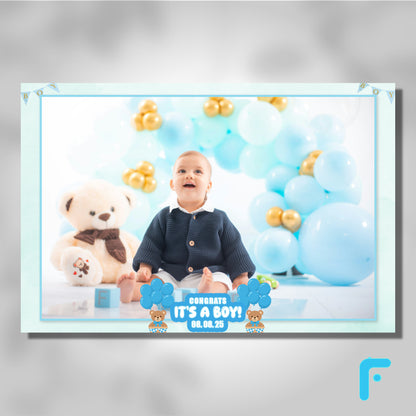 Soft Blue Watercolor Baby Boy