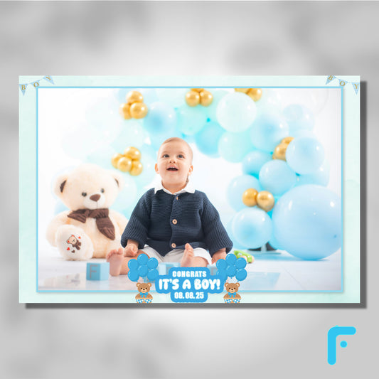 Soft Blue Watercolor Baby Boy