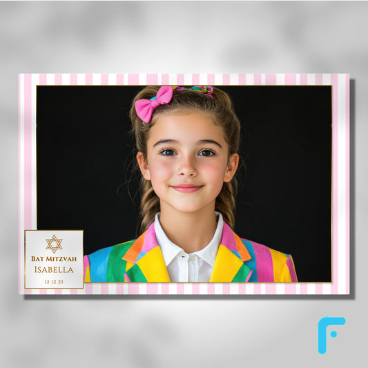 Pink Stripe Bat Mitzvah