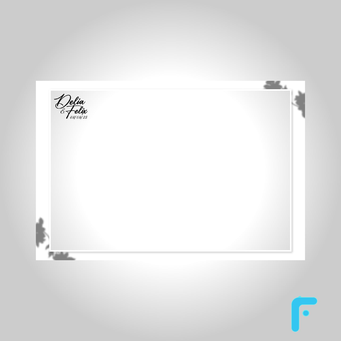 Chic Flower Shadow Wedding