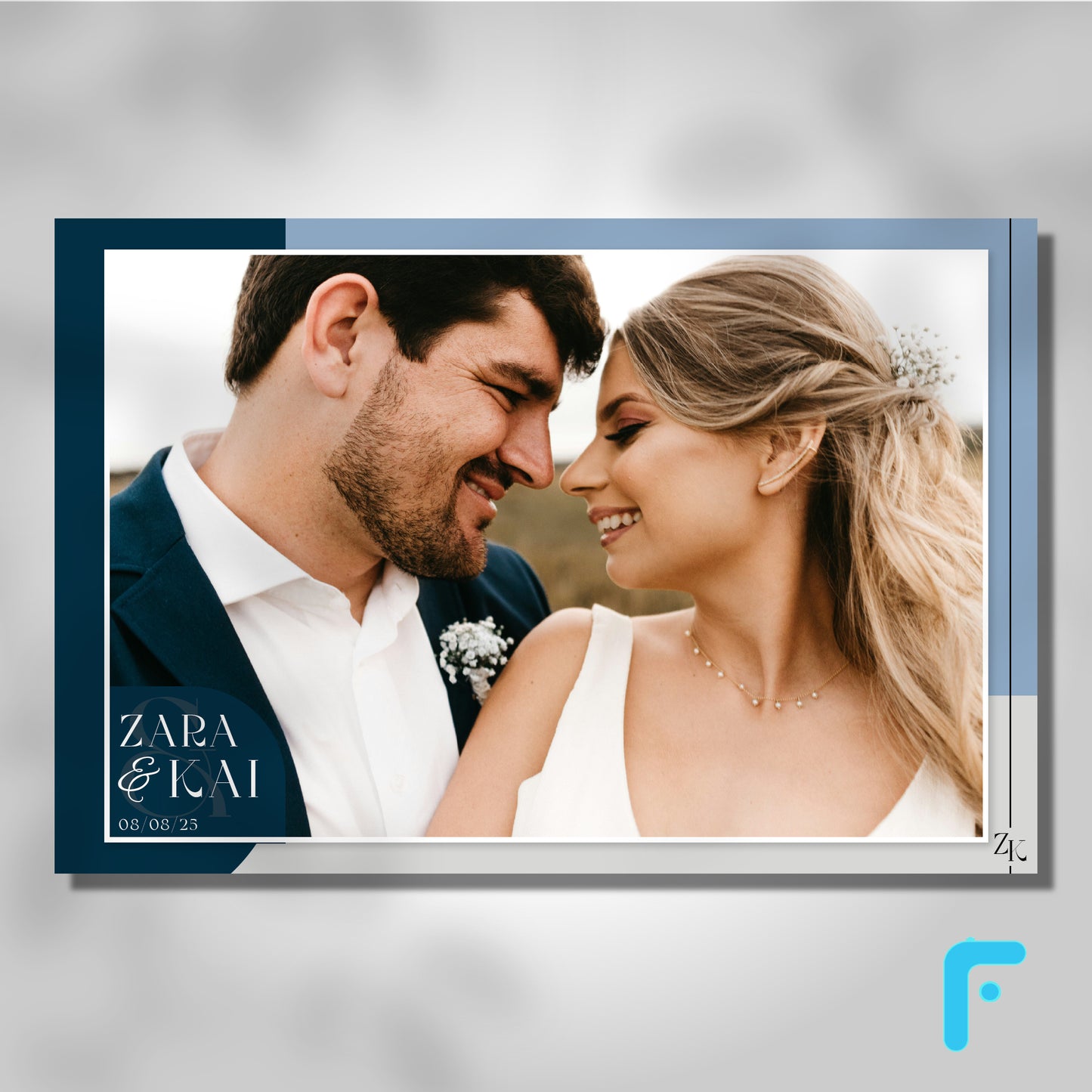 Geometric Tri Tone Wedding