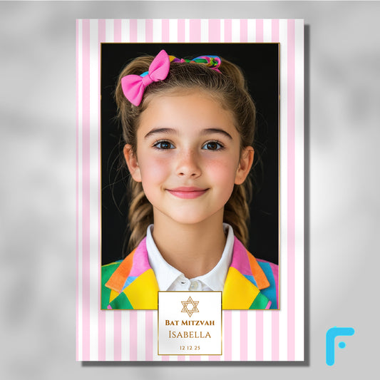 Pink Stripe Bat Mitzvah
