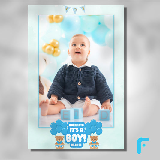 Soft Blue Watercolor Baby Boy