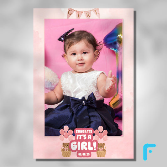 Soft Pink Watercolor Baby Girl