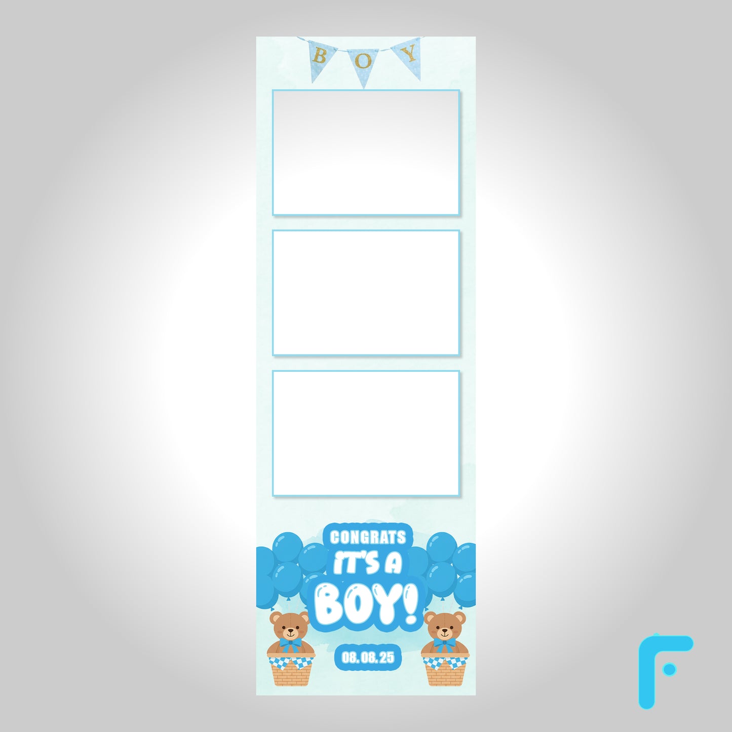 Soft Blue Watercolor Baby Boy